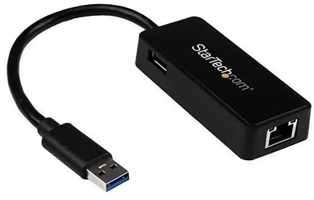 Main image of FOR com USB 3.0 Ethernet Adapter - USB 3.0 Network Adapter NIC with USB Port - USB to RJ45 - USB Passthrough (USB31000SPTB)