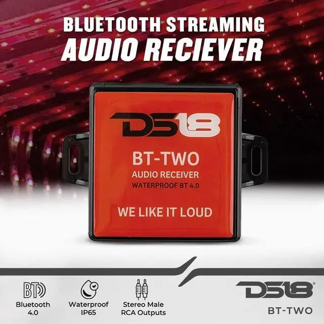 Alt view image 3 of 4 - FOR-BT-Two Bluetooth Receiver - IP65 Waterproof Rated BT 4.0 Remote Trigger Output Stero Male RCA Output - Allows Connect & Play Integration to Your Audio Device