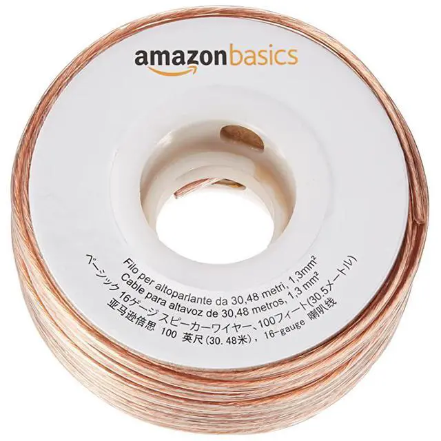 Alt view image 2 of 5 - for Basics 100ft 16-Gauge Audio Stereo Speaker Wire Cable, 100 Feet