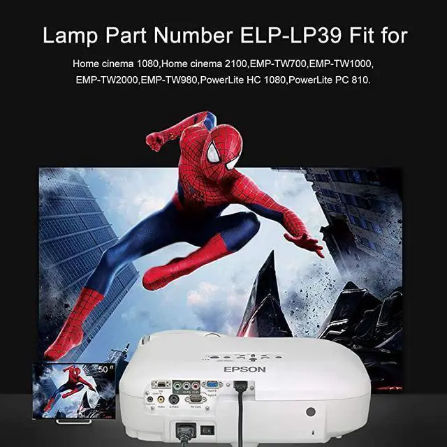 Alt view image 4 of 7 - FOR for Epson ELPLP39V13H010L39 V13h010l39 Projector LampPowerlite Home Cinema 1080ub Bulb by