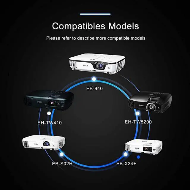 Alt view image 3 of 5 - for EPSON ELPLP78 V13H010L78 EHTW490 EBX18EBX24 EHTW5100 EHTW5200 EHTW570 powerlite 965 Projector Replacemet Lamp by Without Filter