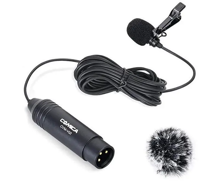 Main image of FOR-CVMV02O Phantom Power Omnidirectional XLR Lavalier Lapel Microphone for Canon Sony Panasonic Camcorders ZOOM H4n H5 H6 Tascam DR40 DR60D DR70D DR100 Recorders1476 fts