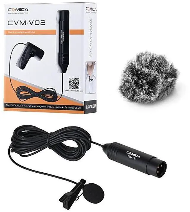Alt view image 7 of 7 - FOR-CVMV02O Phantom Power Omnidirectional XLR Lavalier Lapel Microphone for Canon Sony Panasonic Camcorders ZOOM H4n H5 H6 Tascam DR40 DR60D DR70D DR100 Recorders1476 fts