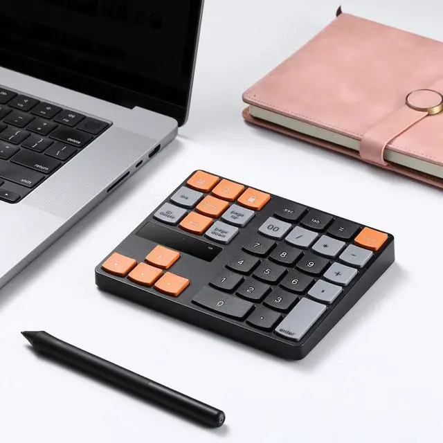 Alt view image 5 of 7 - for Bluetooth Numeric Keypad, Wireless Number Pad 35-Keys Financial Accounting Rechargeable Number Keyboard for Laptop Desktop, PC, Notebook