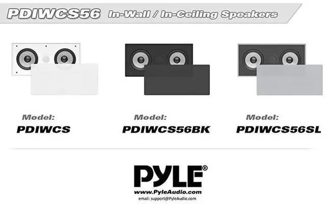 Alt view image 3 of 4 - FOR-Ceiling Wall Mount Enclosed Speaker - 300 Watt Stereo In-wall / In-ceiling Flush Mounted Sound Speaker System W/ Dual 5.25" Long Throw Woofers, 1" Tweeter, 8 Ohm Impedance -  PDIWCS56 (White)