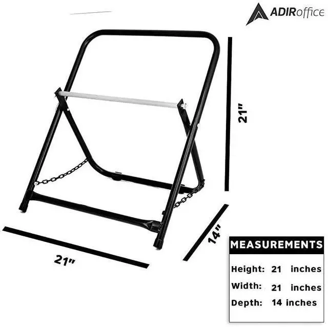 Alt view image 4 of 7 - forDurable Single Axle Cable Caddy Commercial Industrial Grade Steel Wire Dispenser Compact Design Holds Cable Reels Up to 20quot Diameter and 100 lb Capacity Black