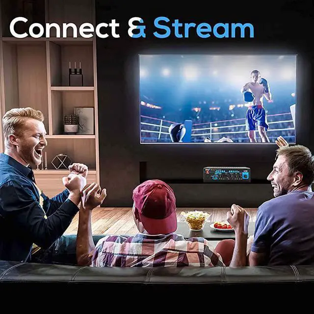 Alt view image 3 of 6 - FOR-Home Audio Power Amplifier System 2X120W Mini Dual Channel Mixer Sound Stereo Receiver Box w RCA AUX Mic Input For Amplified Speakers PA CD Player Theater Studio Use  PTA4