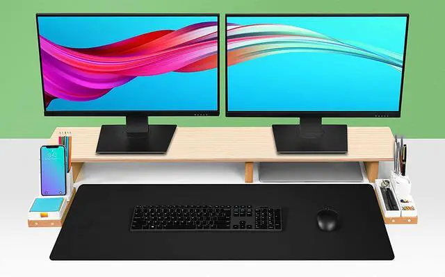 Alt view image 5 of 7 - Leather Desk Pad Protector Mouse Pad Office Desk Mat Non-Slip PU Leather Desk Blotter Laptop Desk Pad Waterproof Desk Writing Pad for Office and Home (Black 23.6 x 13.7)