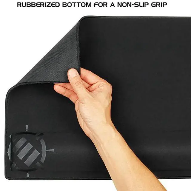 Alt view image 6 of 7 - for Large Gaming Mouse Pad with Wrist Support Memory Foam Wrist Rest XXL Extended Mousepad 315 x 1378 in with AntiFray Stitched Edges Smooth Fabric Mat Ergonomic Mousepad Black