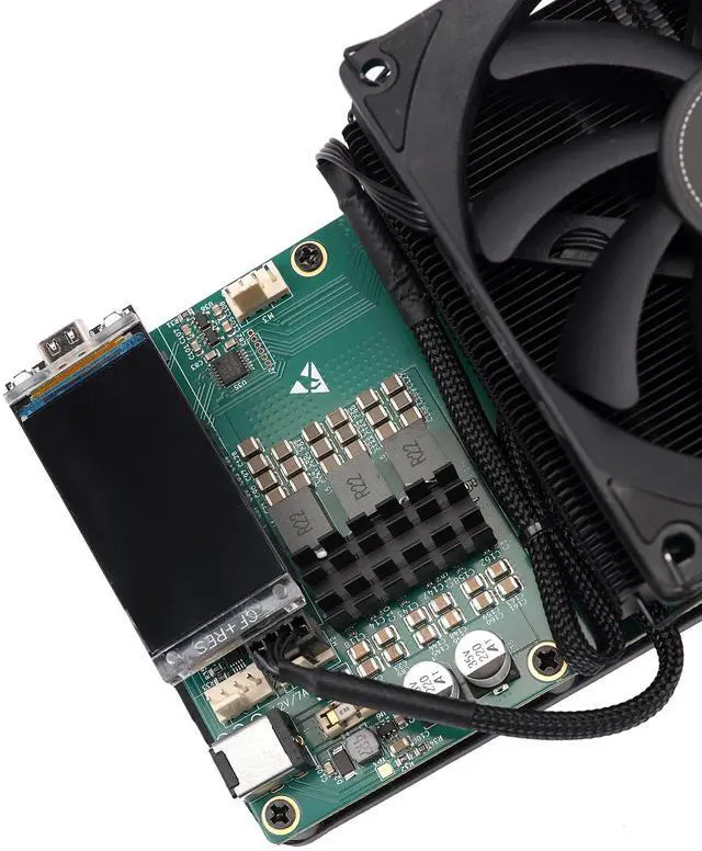 Alt view image 6 of 7 - Stellapex Bitcoin Solo Miner NerdQaxe++ 4.8TH/s Hashrate 75W Power 4 BM1370 ASIC Chips Miners Home Mining Machine Open Source for BTC, BCH, BSV Miner