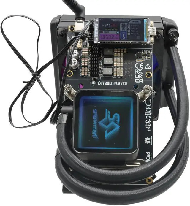 Stellapex Bitcoin Solo Miner NerdQaxe++ 4.8TH/s Hashrate 75W Power 4Pcs BM1370 ASIC Chips Miners  Water Cooling Home Mining Machine Open Source for BTC, BCH, BSV Miner