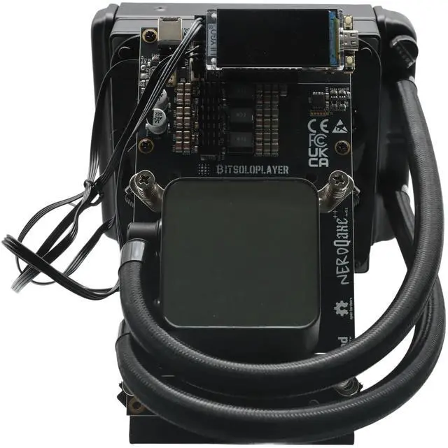 Alt view image 3 of 7 - Stellapex Bitcoin Solo Miner NerdQaxe++ 4.8TH/s Hashrate 75W Power 4Pcs BM1370 ASIC Chips Miners  Water Cooling Home Mining Machine Open Source for BTC, BCH, BSV Miner