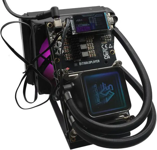 Alt view image 4 of 7 - Stellapex Bitcoin Solo Miner NerdQaxe++ 4.8TH/s Hashrate 75W Power 4Pcs BM1370 ASIC Chips Miners  Water Cooling Home Mining Machine Open Source for BTC, BCH, BSV Miner