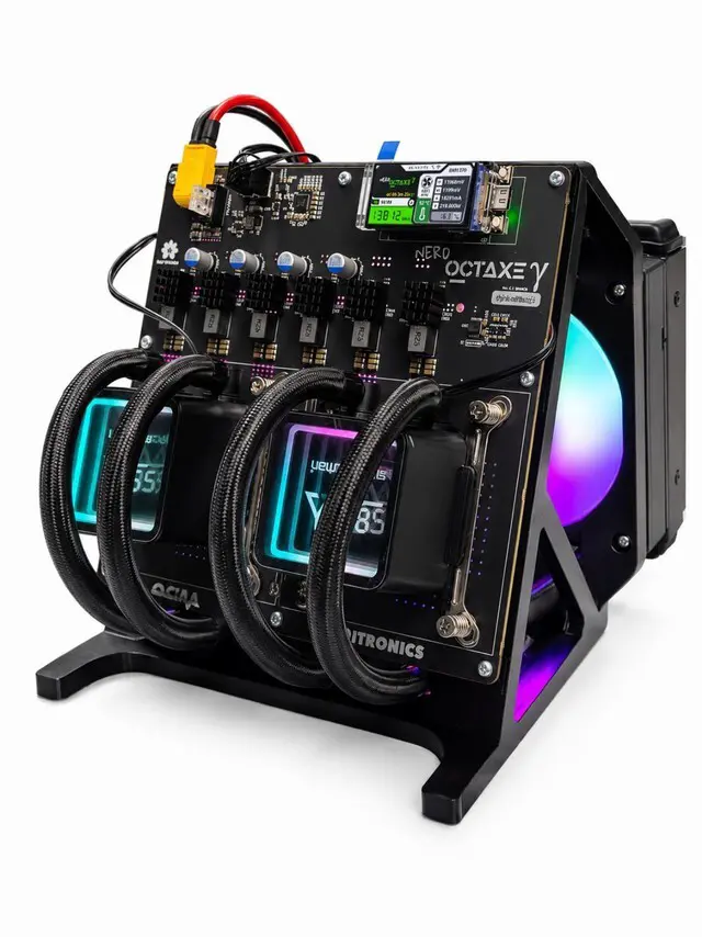 Alt view image 3 of 7 - Stellapex Bitcoin Mine NerdOCTAXE 12T-13.8T Hydro Solo Miner With 8 BM1370 ASIC Chips and 4 Fans Miners Plug-and-Play 2.4G WiFi and crypto Mining Machine Open Source for BTC, BCH, BSV Miner