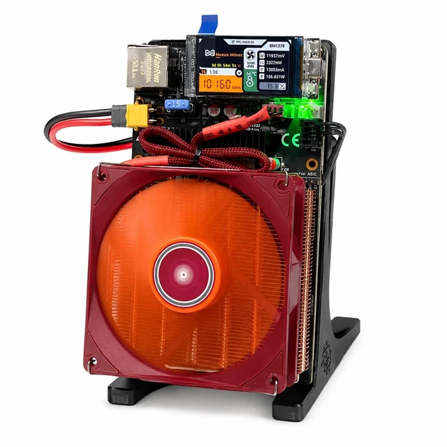 Main image of Stellapex Nexus S1 Bitcoin ASIC Miner, 2 x BM1373 Chips,Pure copper heat sink, 10 TH/s 153W SHA-256, Dual Fan, Plug-and-Play 2.4G WiFi and crypto Mining Machine Open Source for BTC Miner