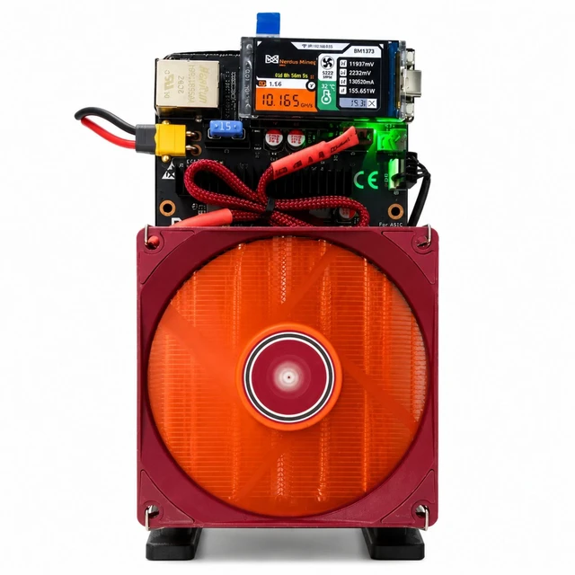 Alt view image 7 of 7 - Stellapex Nexus S1 Bitcoin ASIC Miner, 2 x BM1373 Chips,Pure copper heat sink, 10 TH/s 153W SHA-256, Dual Fan, Plug-and-Play 2.4G WiFi and crypto Mining Machine Open Source for BTC Miner