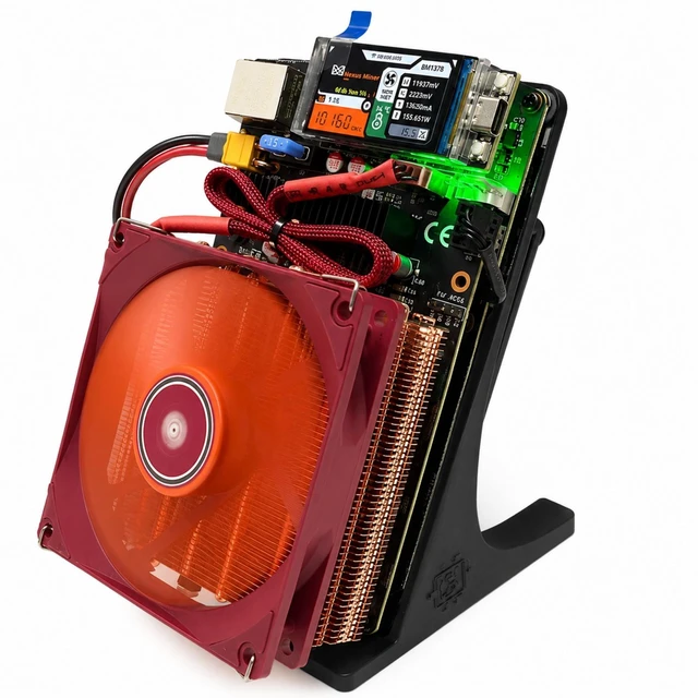 Alt view image 6 of 7 - Stellapex Nexus S1 Bitcoin ASIC Miner, 2 x BM1373 Chips,Pure copper heat sink, 10 TH/s 153W SHA-256, Dual Fan, Plug-and-Play 2.4G WiFi and crypto Mining Machine Open Source for BTC Miner