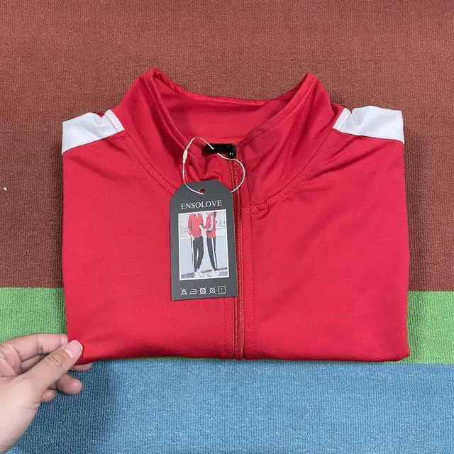 Alt view image 2 of 4 - ENSOLOVE Workout Jackets for Women Full Zip Up Cropped Athletic Long Sleeve Lightweight Slim Fit Running Tops with Pockets