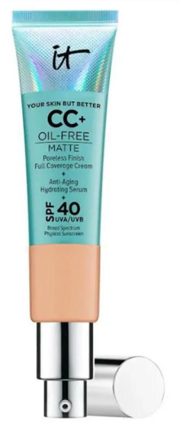 Main image of It Cosmetics CC+ Cream Oil-Free (Natural) Matte Foundation with SPF 40-Neutral Medium