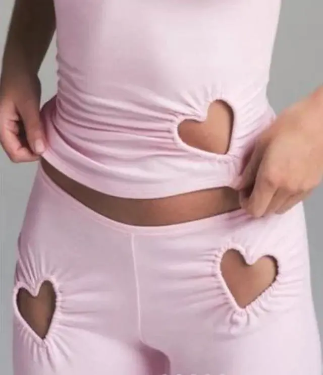 Alt view image 3 of 5 - Skims Cotton Jersey Heart Legging, Cherry Blossom, Small