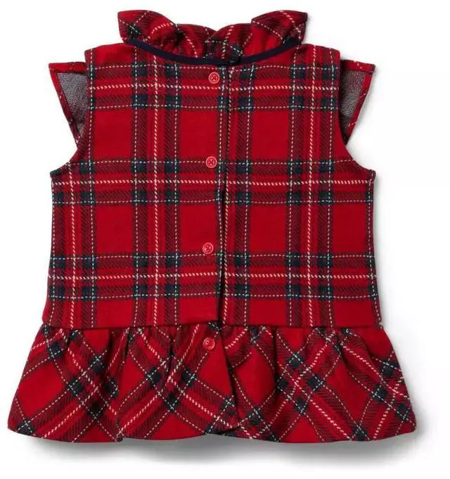 Alt view image 2 of 4 - Janie and Jack Tartan Ruffle Peplum Top - 4