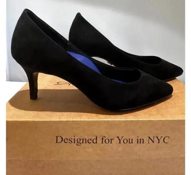 Alt view image 2 of 7 - Antonia Saint NY Vicki Heels 60MM Black Ultra Suede - 11