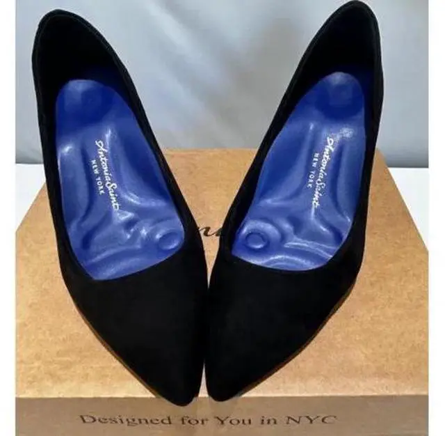 Alt view image 4 of 7 - Antonia Saint NY Vicki Heels 60MM Black Ultra Suede - 8.5