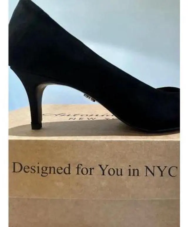 Alt view image 5 of 7 - Antonia Saint NY Vicki Heels 60MM Black Ultra Suede - 9.5