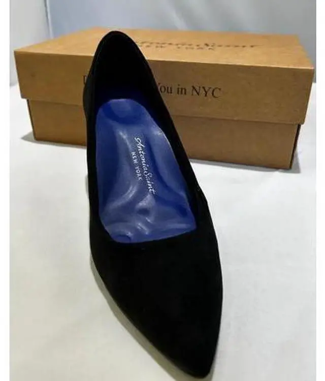 Alt view image 4 of 5 - Antonia Saint NY Vicki Heels 40MM Black Ultra Suede - 10