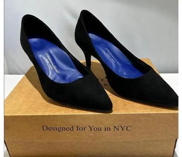 Alt view image 2 of 5 - Antonia Saint NY Vicki Heels 40MM Black Ultra Suede - 10