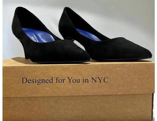 Alt view image 3 of 5 - Antonia Saint NY Vicki Heels 40MM Black Ultra Suede - 10