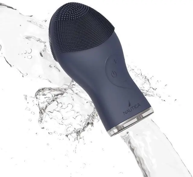 Main image of Nautica PC120 Facial Cleansing Brush Made with Ultra-Hygienic Soft Silicone, Waterproof, Rechargeable Vibrating Face Scrub Brush for Men & Women