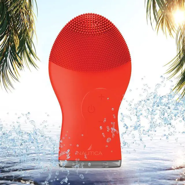 Alt view image 3 of 6 - Nautica PC120 Facial Cleansing Brush Made with Ultra-Hygienic Soft Silicone, Waterproof, Rechargeable Vibrating Face Scrub Brush for Men & Women