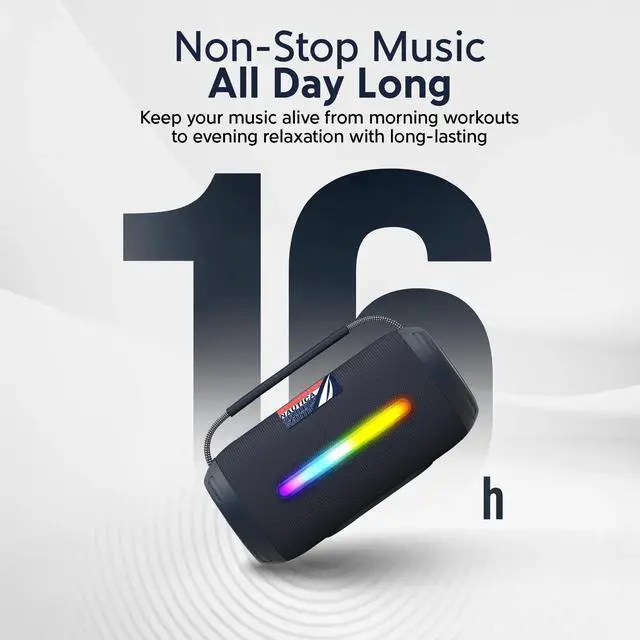 Alt view image 3 of 6 - Nautica Urban SP610 True Wireless Outdoor Speaker, Portable IP5 Splash-Proof Bluetooth Speaker, Perfect for Camping, Beach, Backyard & Travel