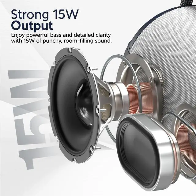 Alt view image 2 of 6 - Nautica Urban SP610 True Wireless Outdoor Speaker, Portable IP5 Splash-Proof Bluetooth Speaker, Perfect for Camping, Beach, Backyard & Travel