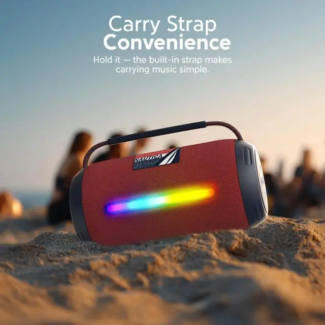 Alt view image 6 of 6 - Nautica Urban SP610 True Wireless Outdoor Speaker, Portable IP5 Splash-Proof Bluetooth Speaker, Perfect for Camping, Beach, Backyard & Travel