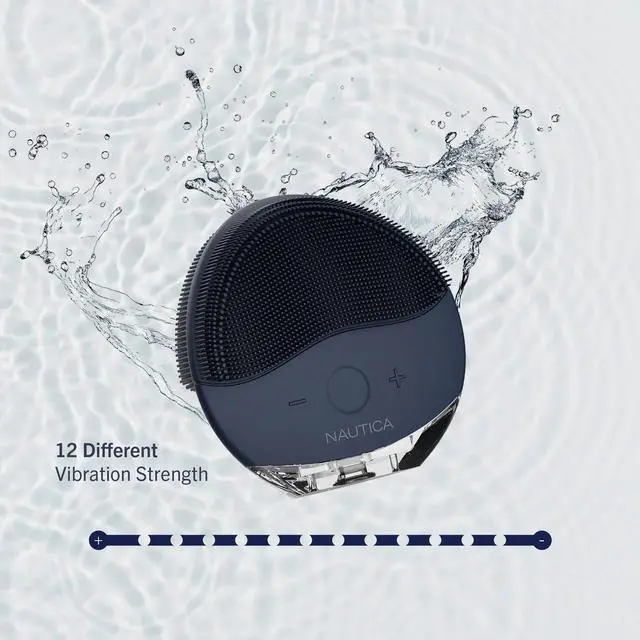 Alt view image 5 of 6 - Nautica Skin Care Sonic Facial Cleansing Brush ? Waterproof, Silicone, Rechargeable Vibrating Face Scrubber for Men & Women ? PC110