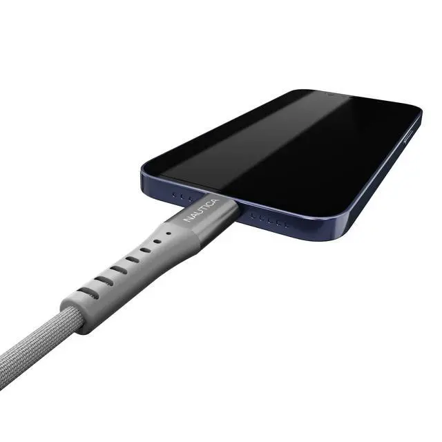 Alt view image 3 of 6 - Nautica CB500 USB-C To USB-C Braided Cable - 65W Power Delivery