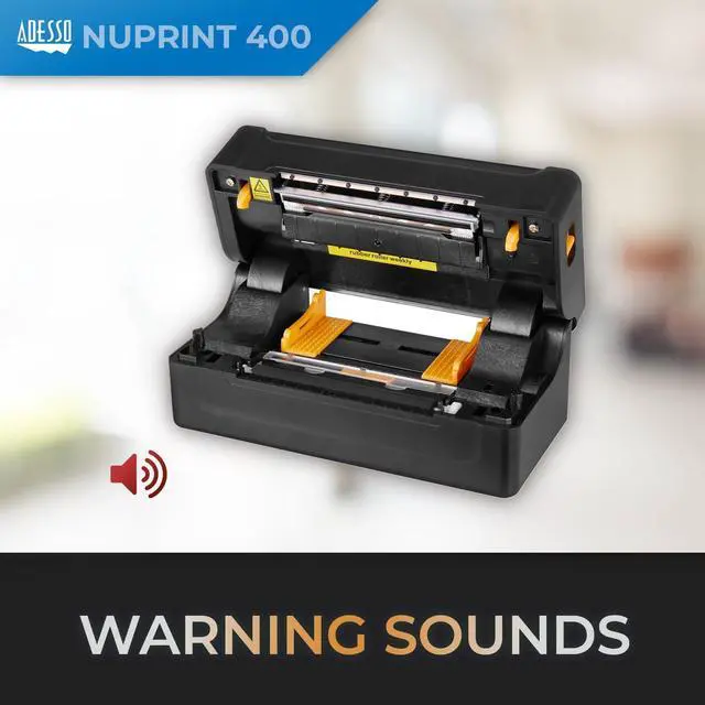 Alt view image 5 of 7 - Adesso NuPrint 400 USB Thermal Shipping Label Printer  4x6 Thermal Paper, Label Printing, 1D & 2D Barcode Printing, Easy Paper Loading, Auto Paper Recognition