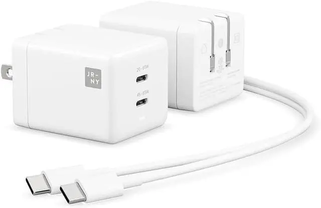 Main image of JOURNEY Blitz 65W, 2 Port GaN-|| Charger, USB-C Fast Charging Block, Compact and Portable Wall Charger with USB-C to USB-C Cable (1.5 m), 2 Devices 1 Charger for All Smartphones, Tablets and Laptops