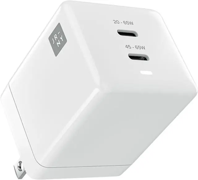 Alt view image 2 of 7 - JOURNEY Blitz 65W, 2 Port GaN-|| Charger, USB-C Fast Charging Block, Compact and Portable Wall Charger with USB-C to USB-C Cable (1.5 m), 2 Devices 1 Charger for All Smartphones, Tablets and Laptops