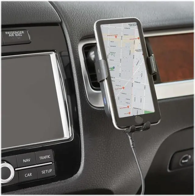 Alt view image 4 of 4 - Tripp Lite Wireless Car Charger Mount, 15W Qi Compliant, USB-C, Windshield Dash Vent Phone Holder (U280-CQ01)