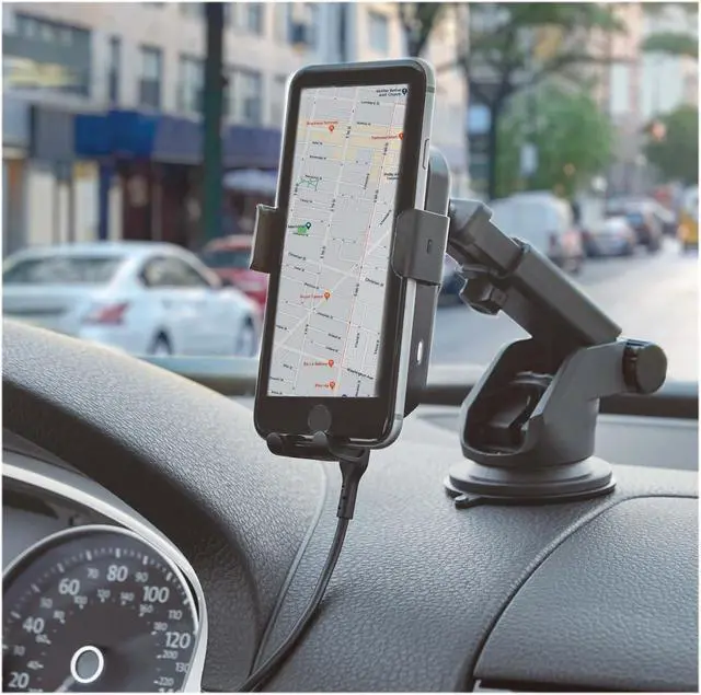 Alt view image 3 of 4 - Tripp Lite Wireless Car Charger Mount, 15W Qi Compliant, USB-C, Windshield Dash Vent Phone Holder (U280-CQ01)