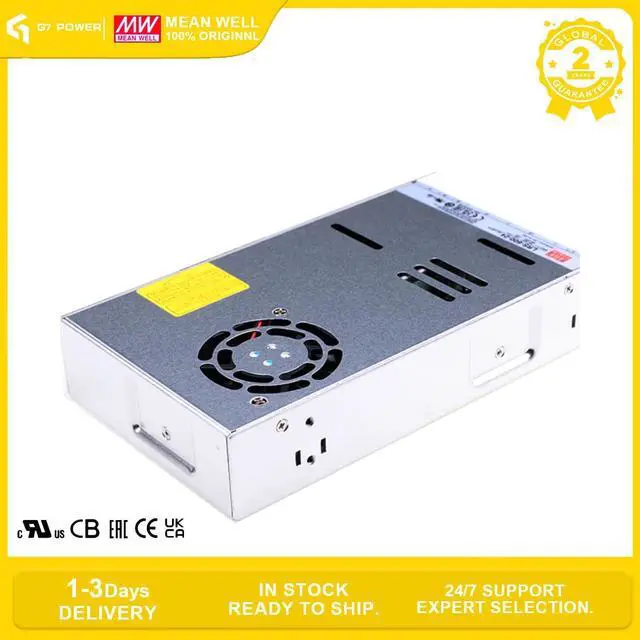 Alt view image 7 of 7 - LRS-600-24 24V 25A 600W Single Output Switching Power Supply, Industrial-Grade, 90-264VAC, High Efficiency 91%, Built-in Cooling Fan, for Industrial Control, Automation, and More