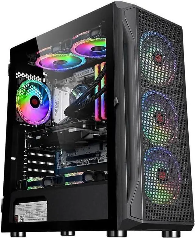 Alt view image 2 of 5 - Power Supply 550W ATX Computer Power Supply 80PLUS White Label Certified RGB Fan Black Flat Cable Anti Power Technology