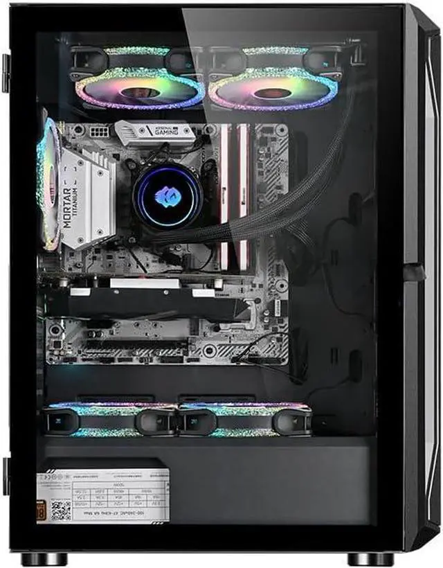 Alt view image 3 of 5 - Power Supply 550W ATX Computer Power Supply 80PLUS White Label Certified RGB Fan Black Flat Cable Anti Power Technology