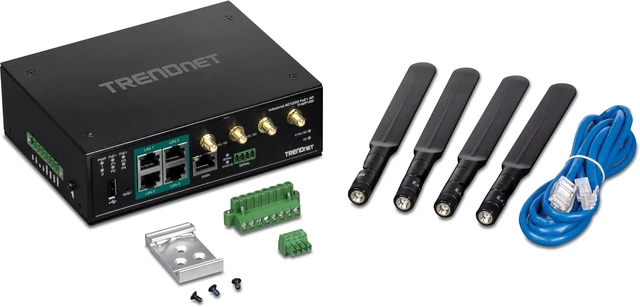 Alt view image 4 of 7 - TRENDnet Industrial AC1200 Wireless Gigabit PoE+ Router, TI-WP100