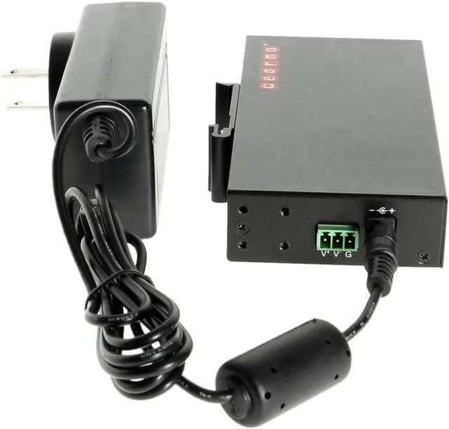 Alt view image 6 of 7 - Gearmo 4-Port USB 3.0 Rugged Industrial DIN Rail & Surface Mount Hub, 5Gbps Speeds, Surge Protection, 12V/2A Power Adapter