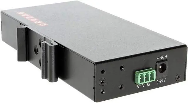 Alt view image 7 of 7 - Gearmo 4-Port USB 3.0 Rugged Industrial DIN Rail & Surface Mount Hub, 5Gbps Speeds, Surge Protection, 12V/2A Power Adapter