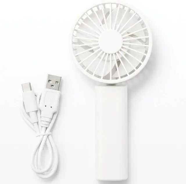 Alt view image 7 of 7 - MUJI Rechargeable Compact Handy Fan - White/MJ-HF4-WH